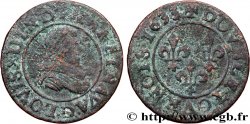 LOUIS XIII  Double tournois, type 8 1633 Lyon