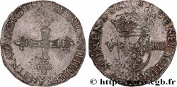 HENRY IV Huitième d écu, croix bâtonnée et fleurdelisée de face 160[?] Rouen