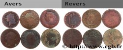 LOUIS XVI Sols dits &nbsp;à l&nbsp;écu&nbsp;, lot de 6 ex. n.d. Ateliers divers