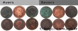 LOUIS XVI Sols dits &nbsp;à l&nbsp;écu&nbsp;, lot de 6 ex. n.d. Ateliers divers
