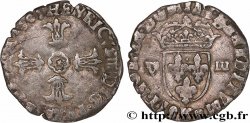 HENRY IV Huitième d écu, croix feuillue de face 1605 Bordeaux