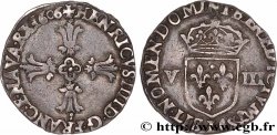 HENRI IV LE GRAND Huitième d&nbsp;écu, croix feuillue de face 1606 Bayonne