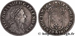 LOUIS XIII  Douzième d écu, buste drapé et cuirassé (2e buste de Jean Warin) 1643 Paris, Monnaie de Matignon VF