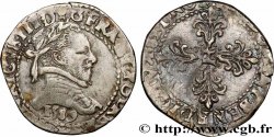 HENRI III Demi-franc au col plat 1589 Bordeaux