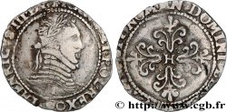 LIGUE. COINAGE AT THE NAME OF HENRY III Quart de franc au col plat 1590  Toulouse