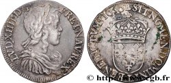 LOUIS XIV  THE SUN KING  Demi-écu, portrait à la mèche longue 1650 Bayonne AU