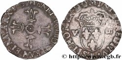 HENRY IV Huitième d écu, croix feuillue de face 1608 Bordeaux