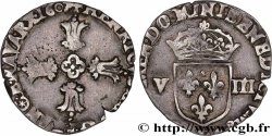 HENRY IV Huitième d écu, croix feuillue de face 1607 Bayonne
