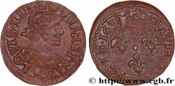 LOUIS XIII LE JUSTE Double tournois, type 14 1639 Bordeaux