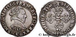 HENRI III Demi-franc au col plat 1587 Bordeaux SUP