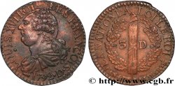 LOUIS XVI (MONARQUE CONSTITUTIONNEL)  3 deniers dit  au faisceau , type FRANCOIS 1792 Lyon SUP/TTB+