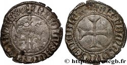CHARLES VII LE VICTORIEUX Petit blanc au K ou des  gens d armes  n.d. Chinon
