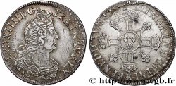 LOUIS XIV LE GRAND OU LE ROI SOLEIL Demi-écu aux huit L 1704 Bordeaux TTB/TTB+
