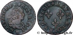 LOUIS XIII LE JUSTE Double tournois, 2e type 1639 Rouen TTB