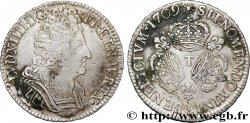 LOUIS XIV LE GRAND OU LE ROI SOLEIL Écu aux trois couronnes 1709 Nantes TTB