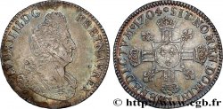LOUIS XIV LE GRAND OU LE ROI SOLEIL Demi-écu aux huit L, 2e type 1704 Amiens TTB+