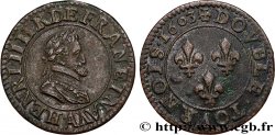 HENRI IV LE GRAND Double tournois, 2e type de Paris (légende française) 1603 Paris, Moulin des Étuves