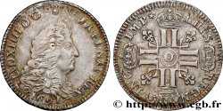 LOUIS XIV  THE SUN KING  Quart d écu aux huit L, 1er type 1691 Riom AU