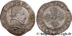 HENRI III Demi-franc au col plat 1588 Poitiers TTB+/SUP