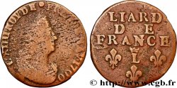 LOUIS XIV  THE SUN KING  Liard, 3e type, buste âgé 1700 Lille VF/VF