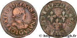 LOUIS XIII  Double tournois, type 2 de Poitiers 1619 Poitiers S