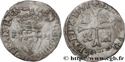 THE LEAGUE. COINAGE IN THE NAME OF HENRY III Douzain aux deux H, 1er type 1591 Limoges