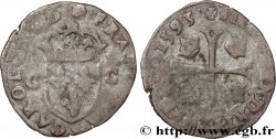 CHARLES X, CARDINAL DE BOURBON Douzain aux deux C, 1er type 1593 Troyes