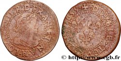 LOUIS XIII Double tournois, type 14 1639 La Rochelle