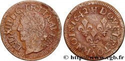 LOUIS XIII  Double tournois, type de Warin 1642 La Rochelle