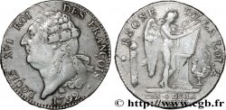 LOUIS XVI Écu dit  au génie , type FRANÇOIS 1792 Toulouse XF