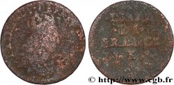 LOUIS XIV  THE SUN KING  Liard de cuivre, 2e type 1656 Meung-sur-Loire