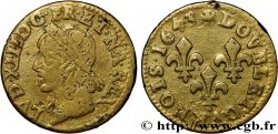 LOUIS XIII  Double tournois, type de Warin 1643 La Rochelle