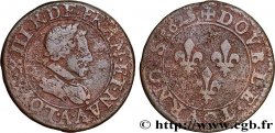 LOUIS XIII LE JUSTE Double tournois, type 2 de Paris 1625 Paris