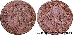 LOUIS XIII  Double tournois, type de Warin 1643 Corbeil