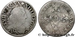 LOUIS XIV LE GRAND OU LE ROI SOLEIL Quatre sols à la croix formée de lis 1676 Vimy-en-Lyonnais (actuellement Neuville-sur-Saône)