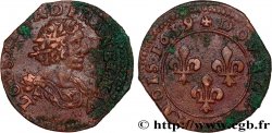 LOUIS XIII LE JUSTE Double tournois, au grand buste viril drapé 1639 Ateliers de l’axe Loire-Rhône