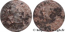 LOUIS XIII LE JUSTE Double tournois, 15e type de La Rochelle 1640 La Rochelle