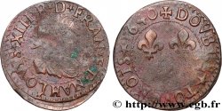 LOUIS XIII  Double tournois, 15e type de La Rochelle 1640 La Rochelle