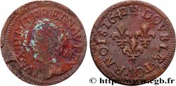 LOUIS XIII LE JUSTE Double tournois, type de Warin 1642 La Rochelle