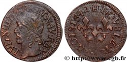 LOUIS XIII LE JUSTE Double tournois, type de Warin 1642 La Rochelle