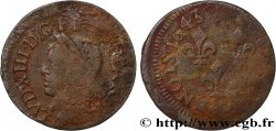LOUIS XIII LE JUSTE Double tournois, type de Warin 1643 