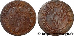 LOUIS XIII  Double tournois, type de Warin 1643 Feurs