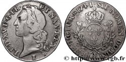 LOUIS XV &nbsp;THE WELL-BELOVED&nbsp; Écu aux branches d’olivier, tête ceinte d’un bandeau 1741 Nantes