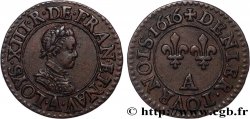 LOUIS XIII  Denier tournois, type de Paris 1616 Paris AU