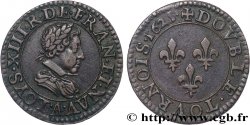 LOUIS XIII  Double tournois, type 2 de Paris 1625 Paris AU/AU