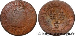 LOUIS XIII LE JUSTE Double tournois, type 3 1621 Saint-André de Villeneuve-lès-Avignon