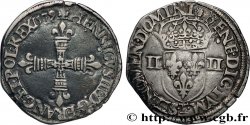 HENRI III Quart d&nbsp;écu, croix de face 1579 Nantes