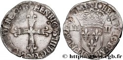 HENRY III Quart d écu, croix de face 1583 Nantes