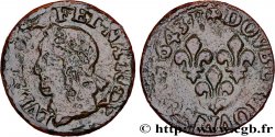 LOUIS XIII LE JUSTE Double tournois, type de Warin 1643 Tours