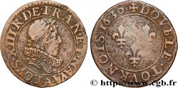 LOUIS XIII  Double tournois, type 5 1630 Paris